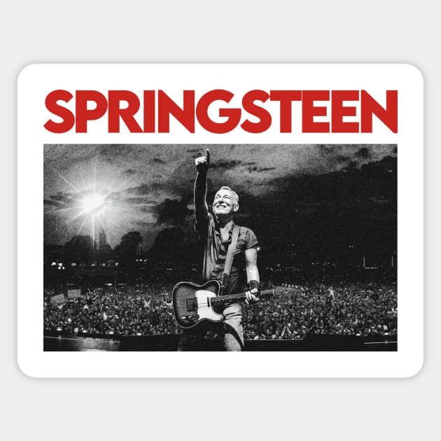 Bruce Springsteen Sticker by Paskwaleeno